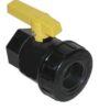 1 1/2" Poly Union 2 Way Ball Valve
